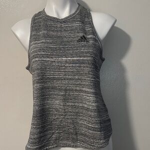 adidas Women's Gray Space-Dye Racerback Tank